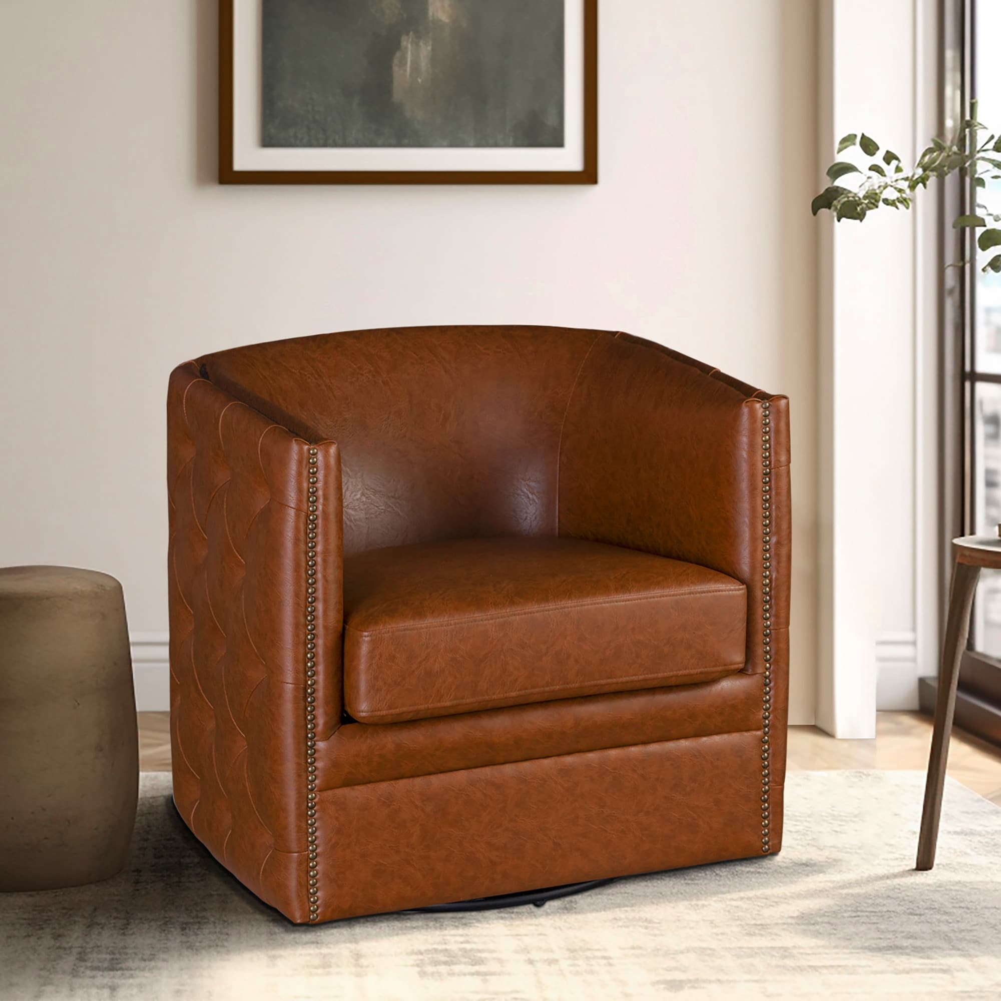 Madison leather club sales chair saddle