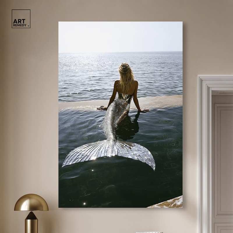 Mermaid Noon Canvas by Art Remedy, Gallery Wrapped