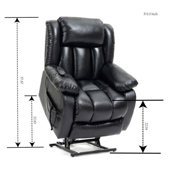 Power Lift Recliner Chair w/8Point Vibration Massage & Lumbar Heating