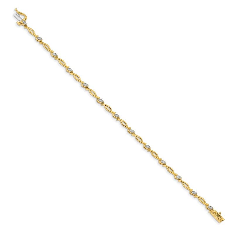 Curata 5mm 14k Diamond Bracelet