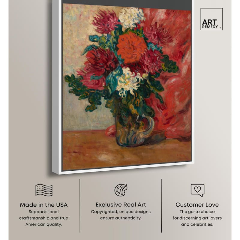 Valtat Dahlias Canvas by Art Remedy