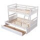 preview thumbnail 29 of 44, Modern Design Wood Bunk Bed with Ladder, Guardrail and Two Drawers, Sturdy Frame, Safety Guaranteed