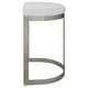preview thumbnail 7 of 8, Uttermost Ivanna Backless Silver Counter Stool - 18"W x 26"H x 14.5"D