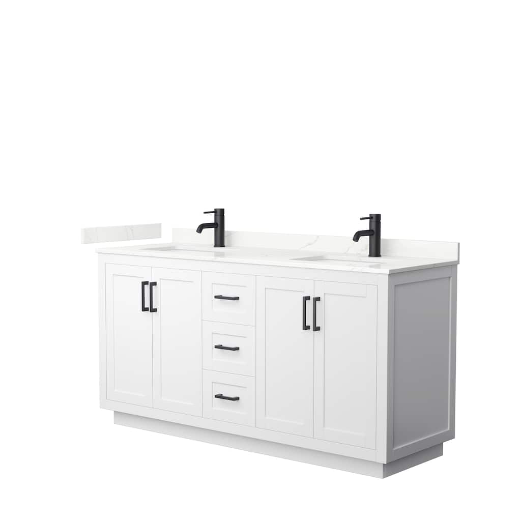 Miranda 66-inch Double Vanity, Quartz Top