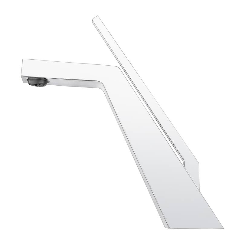 8"H Solid Brass Creative Single-Handle Bathroom Faucet - Chrome/White