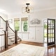 preview thumbnail 45 of 61, Zjvaive 3-Light Rectangular Semi Flush Mount Ceiling Light Farmhouse Metal Cage Light Fixture