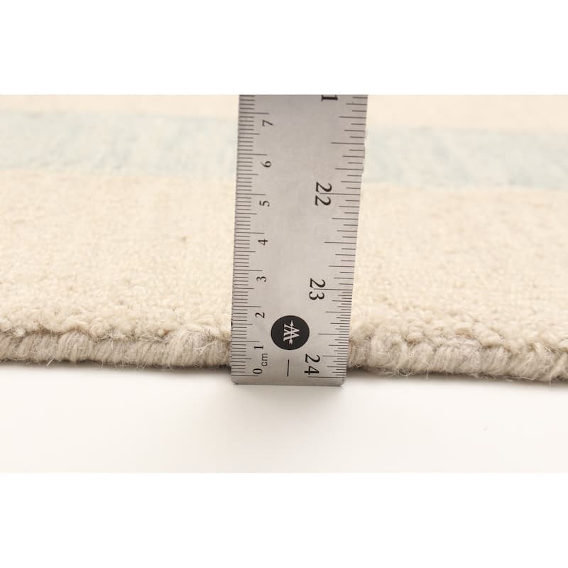ECARPETGALLERY Hand Tufted Timeless Blue Wool Rug - 5'1 x 7'11