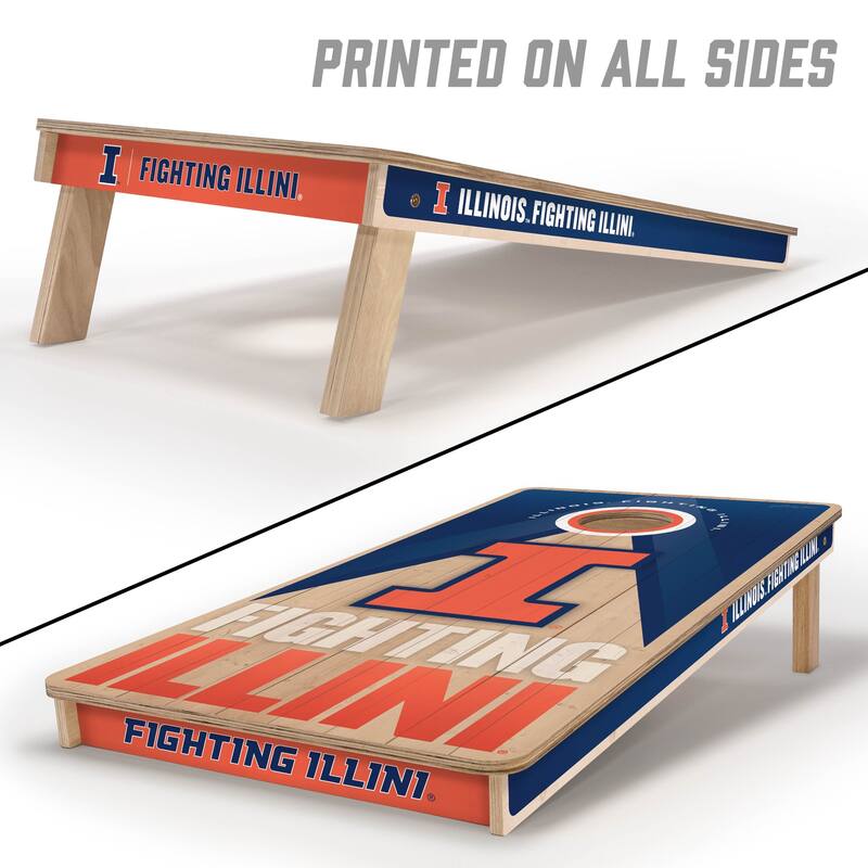 Illinois Fighting Illini NCAA 2x4 Professional Cornhole Board Set