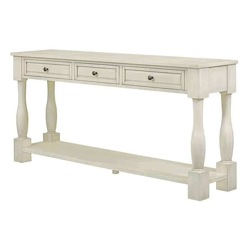 Console Table with Drawers and Shelf