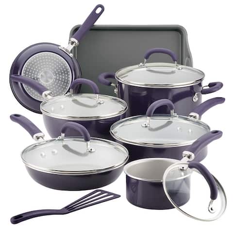 Rachael Ray Aluminum 13-Piece Nonstick Cookware Set - 13 Pc