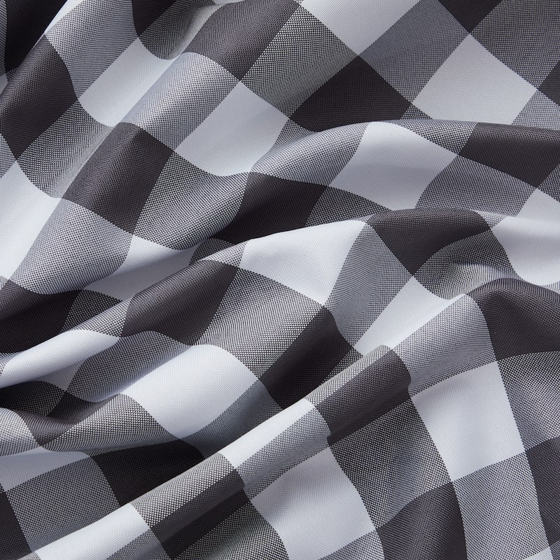 HLC.me Andersen Check Plaid 100% Blackout Thermal Insulated Energy Saving Heat Blocking Grommet Curtain Panels, 2 Panels