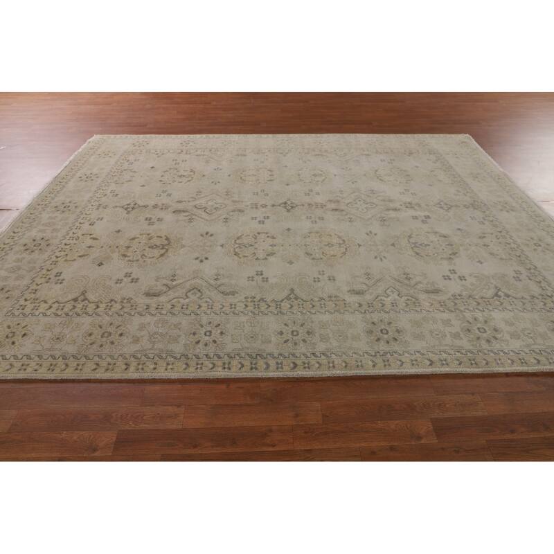 All-Over Oushak Oriental Area Rug Handmade Wool Carpet - 7'11" x 9'11"