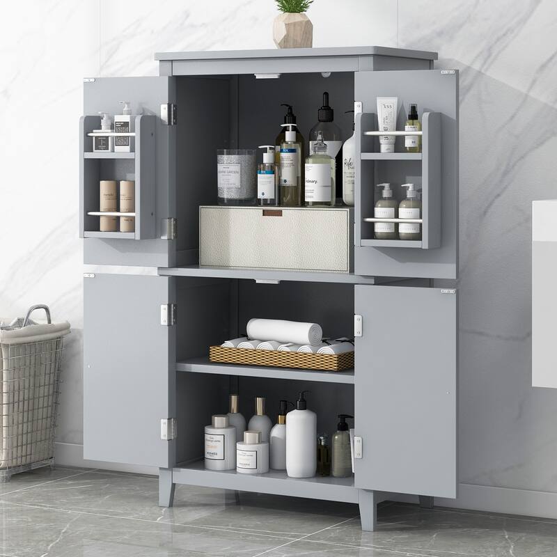 Elegant Bathroom Floor Storage Cabinet