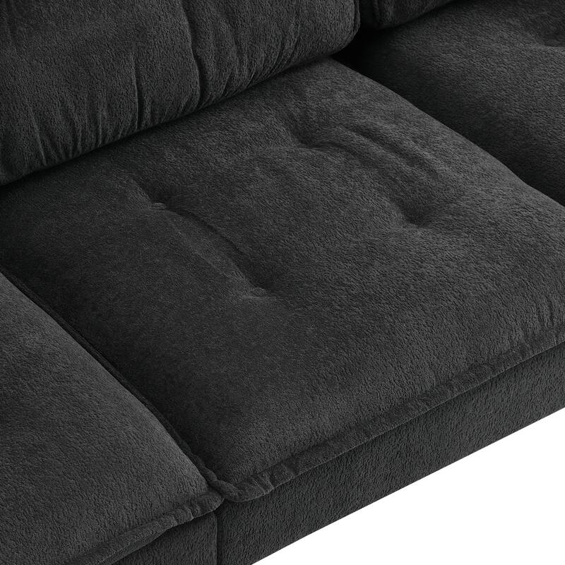 4-seater tufted sofa set