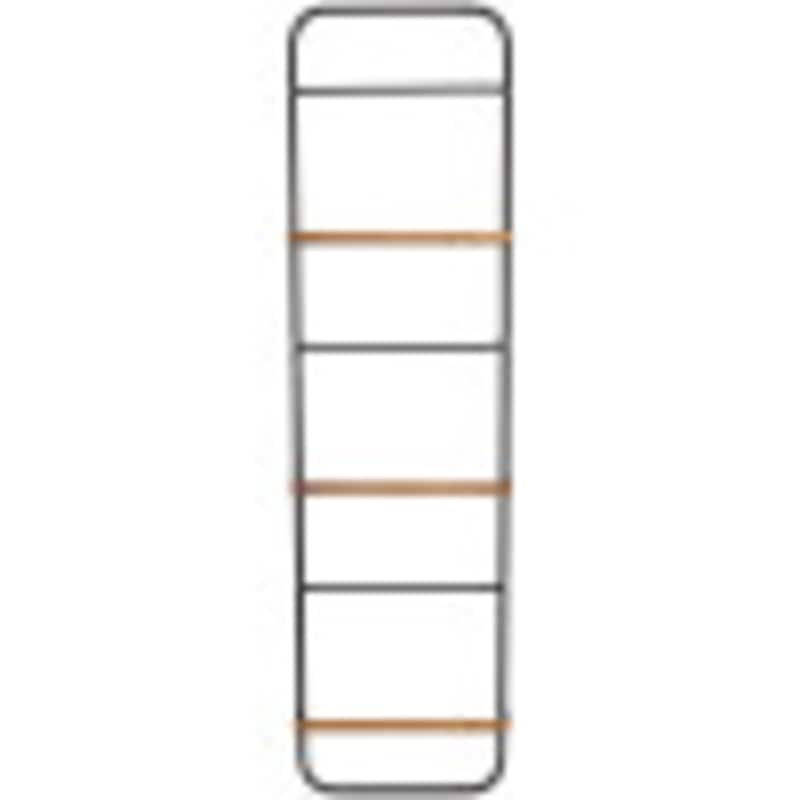 Metal 6 Rung Ladder with Brown Wood Accents - Black - Roche River Decor - 4"W x 19"L x 70"H - Black