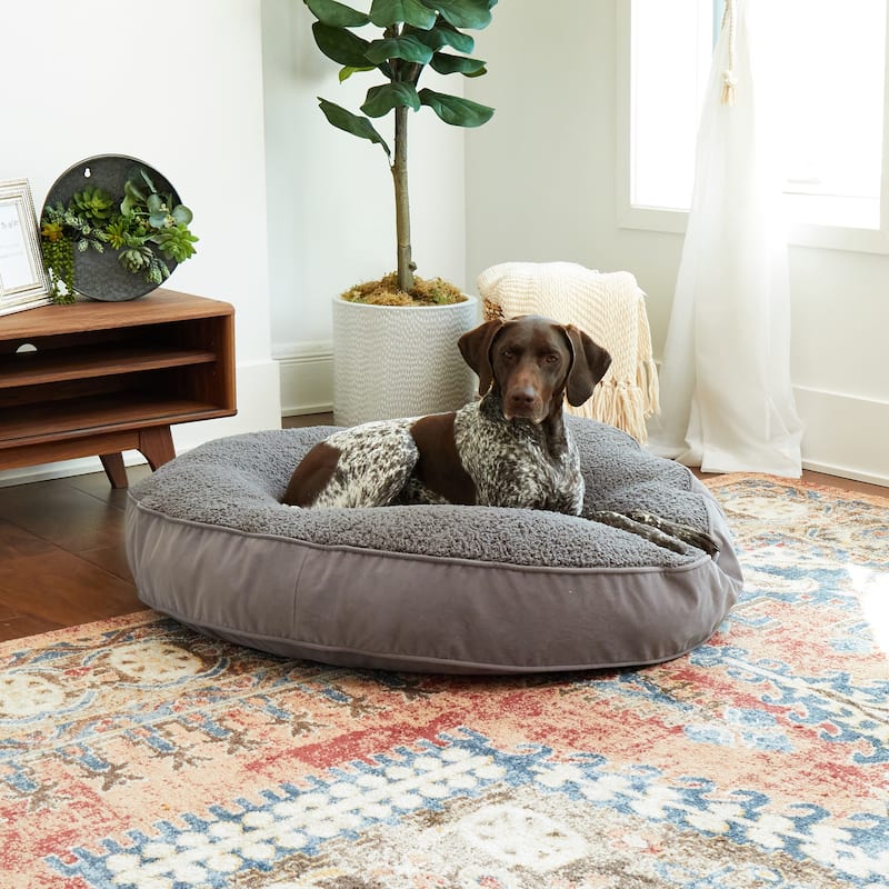 Happy Hounds Scout Deluxe Sherpa Round Dog Bed