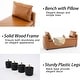 preview thumbnail 18 of 48, Storage Bench for Bedroom, 60" End of Bed Bench for King Size Bed Modern Upholstered Long Bench with Tufted Arm