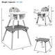 preview thumbnail 36 of 42, Babyjoy 4 in 1 Baby High Chair Convertible Toddler Table Chair Set - See Details