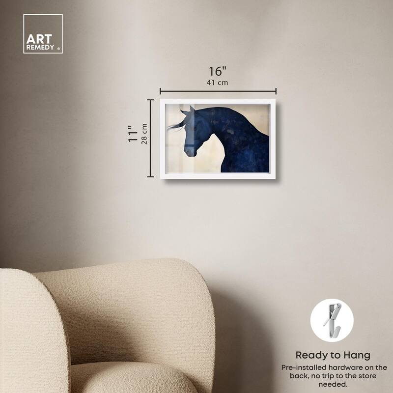 Blue Horse I Shadowbox by Art Remedy