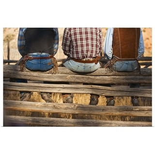 "Cowboys sitting on fence" Poster Print - Multi - Bed Bath &amp; Beyond ...