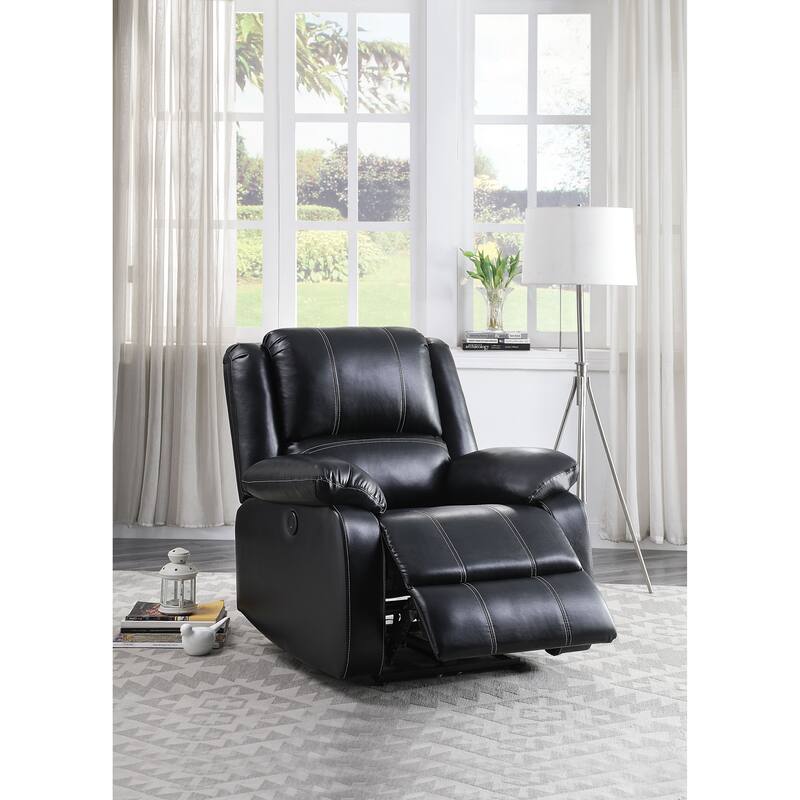 Contemporary PU Leather Power Motion Recliner with USB Ports On Sale Bed Bath & Beyond