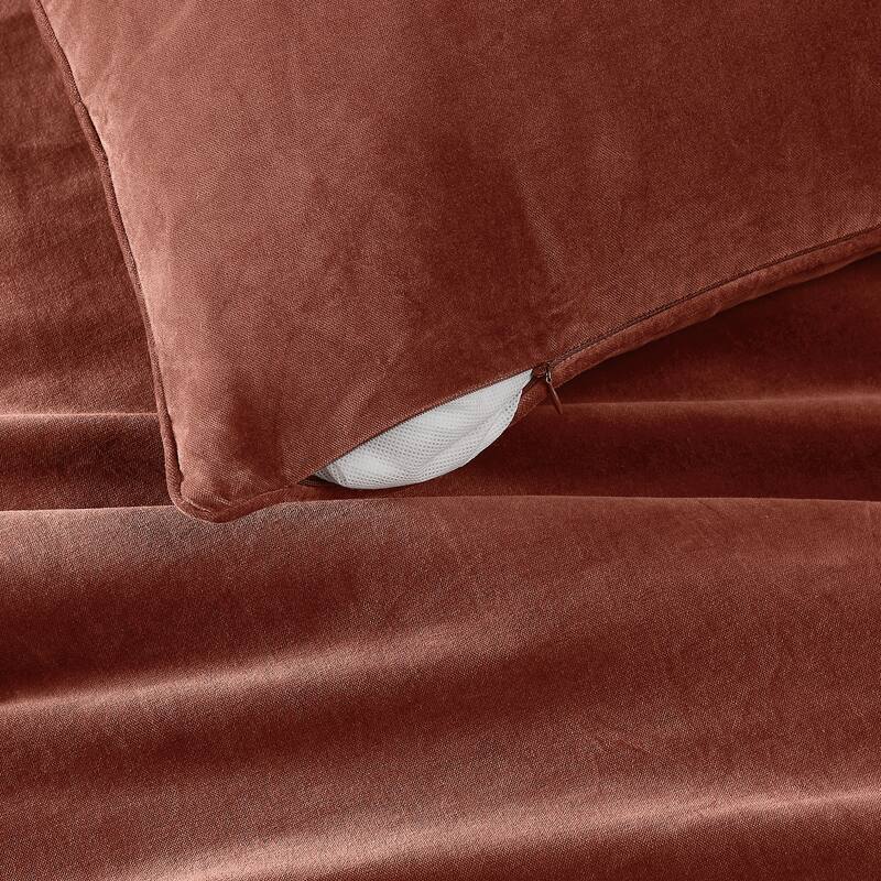 Brooklyn Loom Matte Cotton Velvet Decorative Pillow