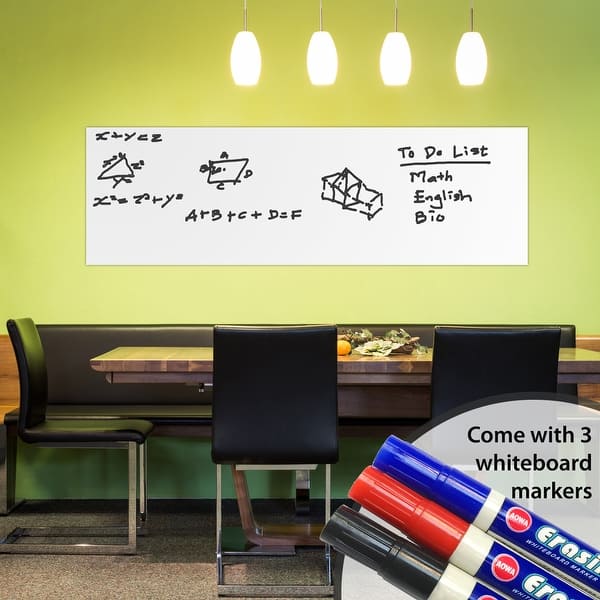 Walplus Whiteboard Wall Sticker 79 inches Peel Stick Decal Home Decor with  Marker - Bed Bath & Beyond - 31768829