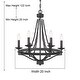preview thumbnail 10 of 11, Acroma 6 Light 20In Wood Beaded Chandelier-UL Certified - N/A