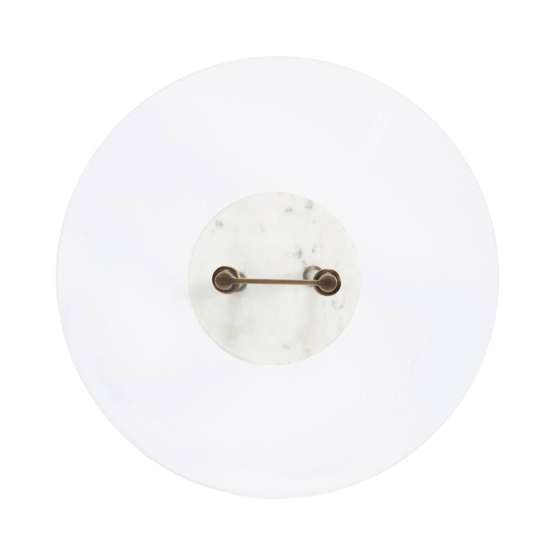 Kate and Laurel Cerullo Glass Metal and Marble Side Table