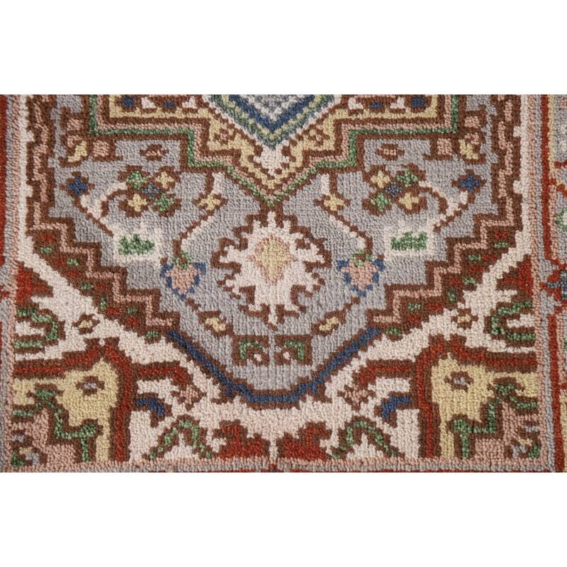 Geometric Heriz Serapi Oriental Area Rug Handmade Wool Carpet - 2'0"x 3'0"