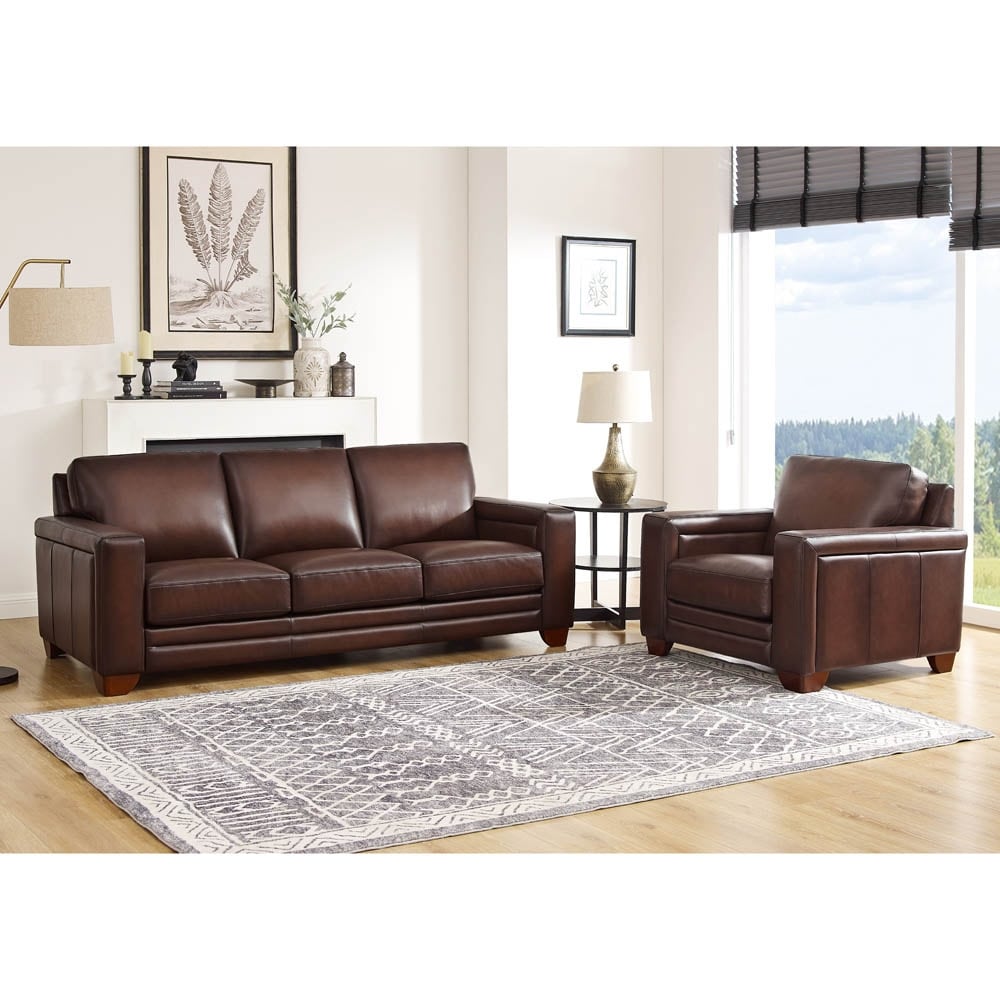 Top grain discount leather set