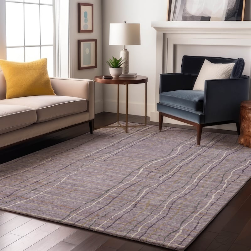 Premium Washable Super Soft Modern Gabriel Mayfield Rug - Lavender - 5' x 7'6"