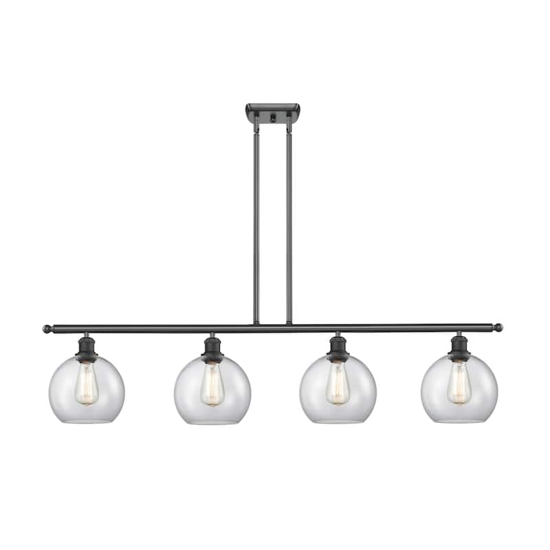 Innovations Lighting 516-4I-10-48 Athens Linear Athens 4 Light 48" - Matte Black / Clear