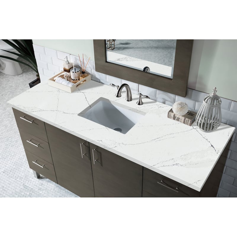James Martin Vanities Metropolitan 60" Single Vanity, Silver Oak