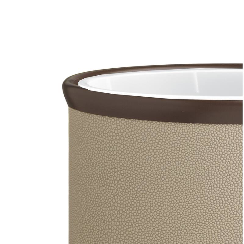 COSMOPOLITAN 13qt Shagreen-Textured Oval Wastebasket with Liner - N/A