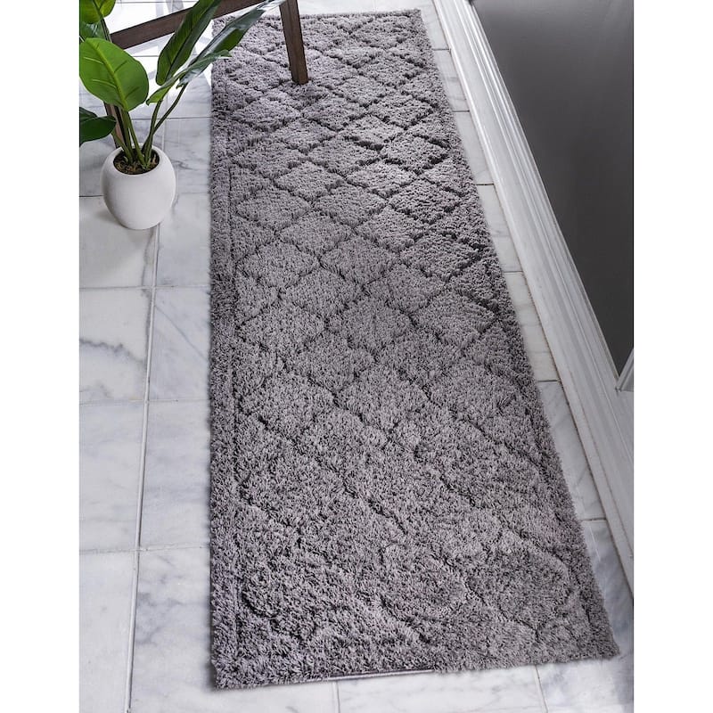 Shag Olido Collection Area Rug - 2'x6'7" - Dark Gray