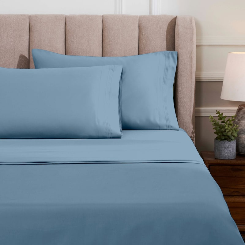Blue Nile Mills 1500 Thread Count Egyptian Cotton Deep Pocket Solid Sheet Set