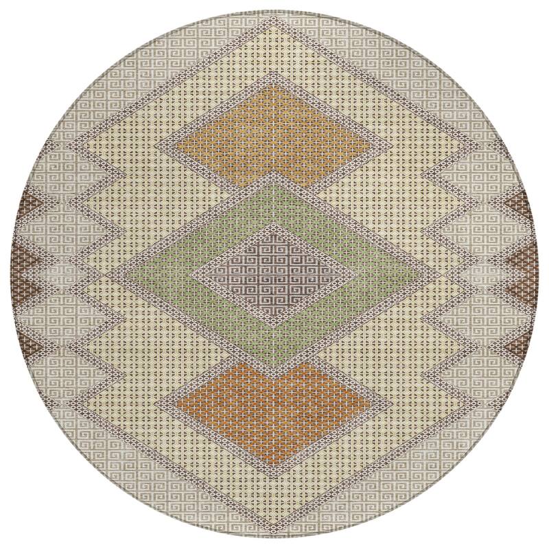 HomeRoots Geometric Transitional Rectangle Outdoor Rug