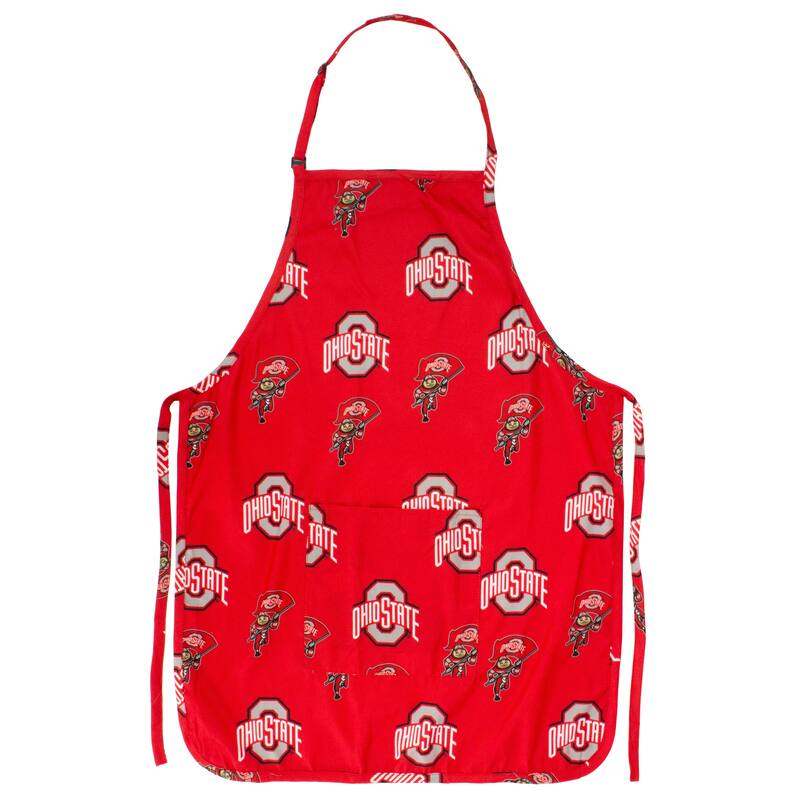 Ohio State Buckeyes Tailgating or Grilling Apron With 9" Pocket, Fully Adjustable