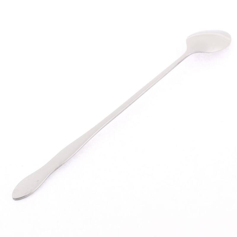 Stainless Steel Tea Coffee Ice Cream Long Handle Spoon 20cm Length - Silver Tone