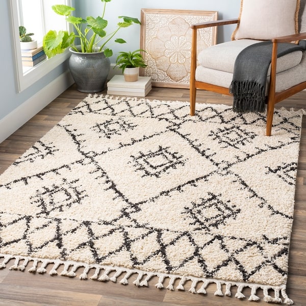 slide 2 of 15, Artistic Weavers Terzo Bohemian Shag Area Rug 5' 3" x 7' 3" - Beige