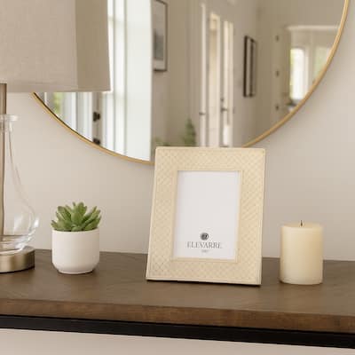 Decorative Photo Frame with Basketweave Texture for Home Decor