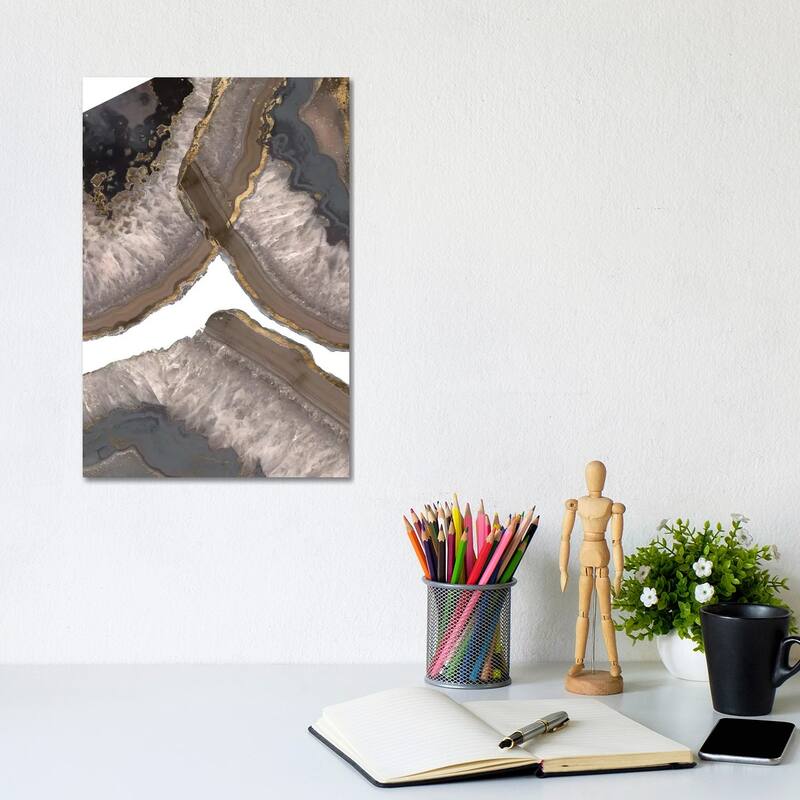 iCanvas "Neutral Agates II" by Jennifer Goldberger Canvas Print - 12x8x0.75