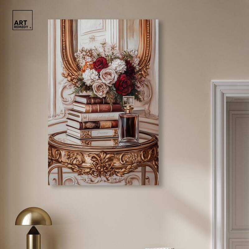 Lovely Mirror Glam Books Canvas by Art Remedy, Gallery Wrapped