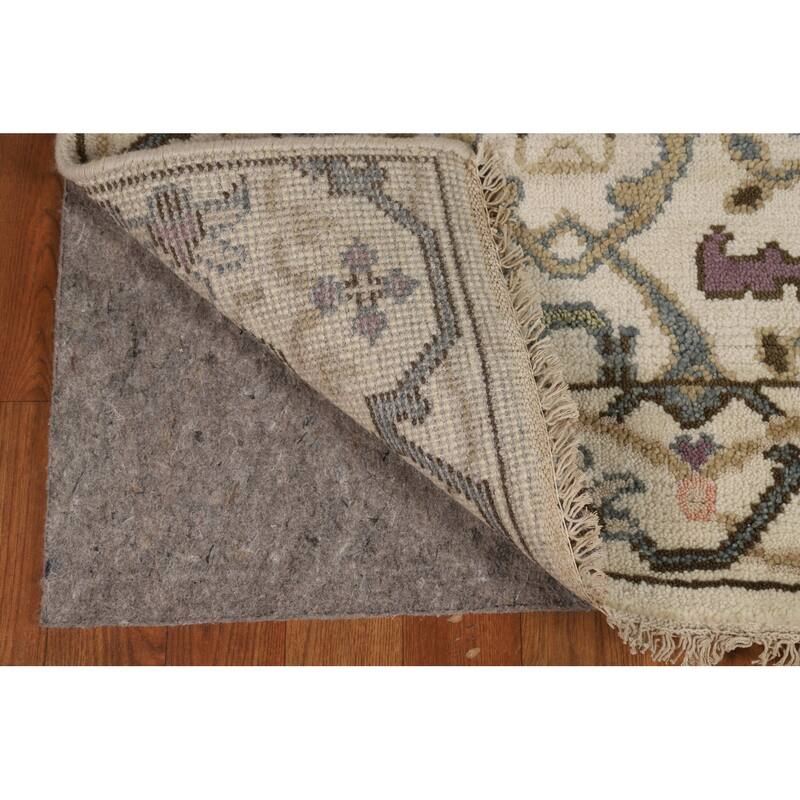 Transitional Oushak Indian Runner Rug Hand-Knotted Wool Carpet - 2'6"x 8'0"