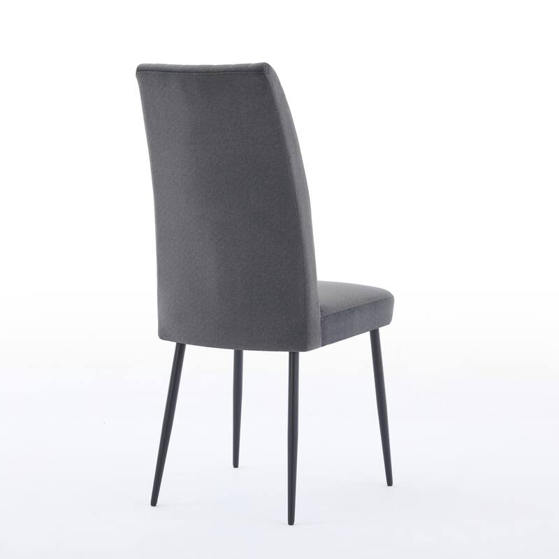 GDFStudio - Calden Minimalist Velvet Dining Chair Set with Adjustable Foot Studs, Modern Iron Base