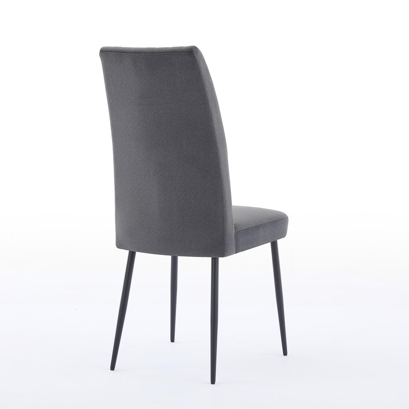 Dark Gray Side Chair Reception Chair Leisure Chair Dining Chair Armless Chair Velvet Meeting Room Chair