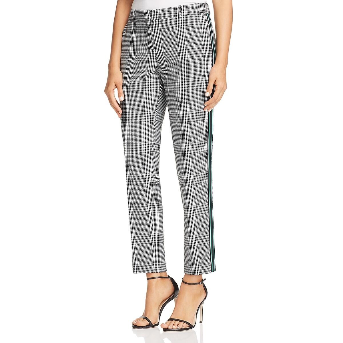 Shop Hugo Boss Womens Torominala Ankle Pants Glen Plaid High Rise Overstock 28978996