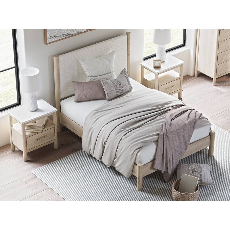 Signature Design by Ashley Cadmori Upholstered Panel Platform Bed