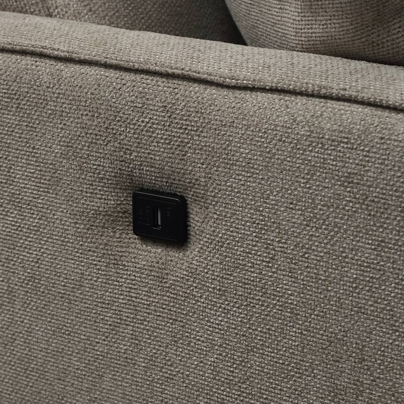 56.7'' Modern Waterproof Polyester Fabric Loveseat: USB Charging Ports